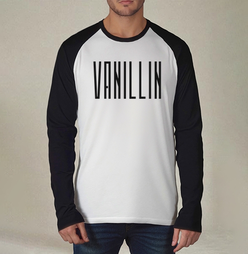 Фотография футболки Геометрический шрифт VANILLIN – Ванилин черный текст декор