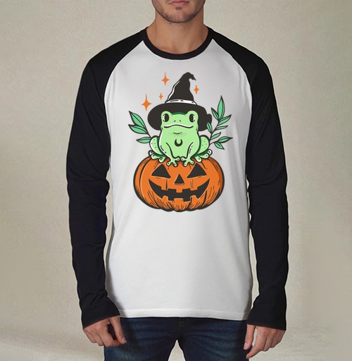 Фотография футболки Witch Frog Pumpkin / Ведьма Лягушка Магия Хэллоуина Октябрь