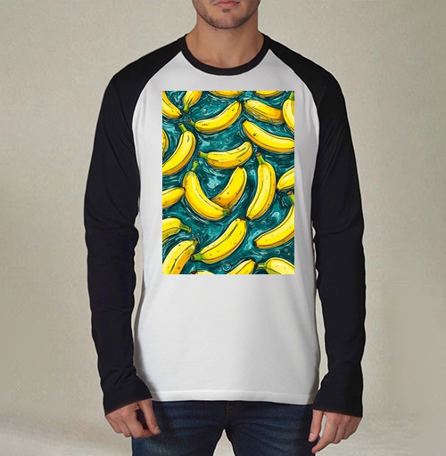 Фотография футболки Refreshing Tropical Bananas in Water / Свежие желтые бананы в воде