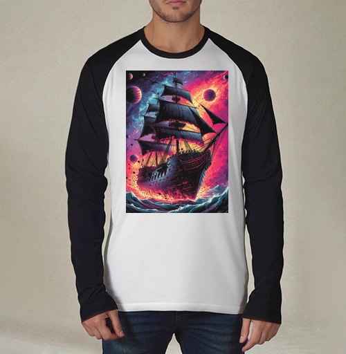 Пиратский корабль в море