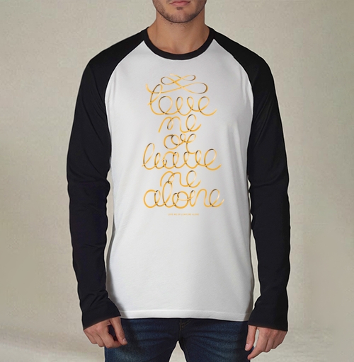 Фотография футболки Gold ribbon lettering / Люби или уходи saying Love me or leave me alone