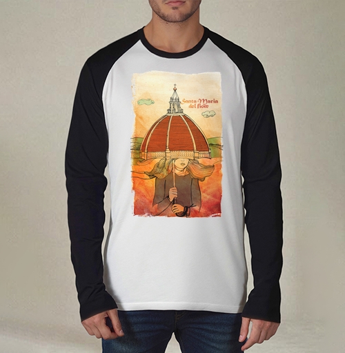 Фотография футболки Уютная женщина под куполом Santa Maria del Fiore / Святая Мария Цветочная