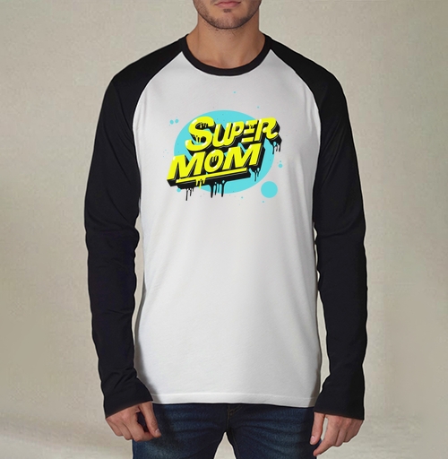 Фотография футболки SUPER MOM – Супермаама яркая уверенная мощь драйв
