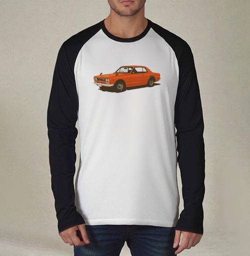 Фотография футболки Nissan Skyline GT-R Хакосука в оранжевом цвете