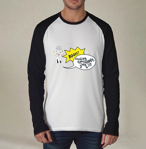 Фотография футболки Эмоциональный взрыв в стиле поп-арт с надписью BOOM shirt