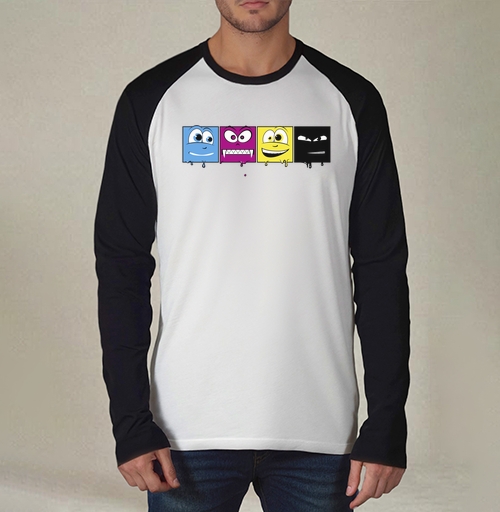 Фотография футболки CMYK faces / Лица CMYK
