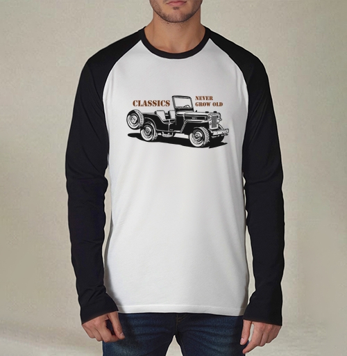 Фотография футболки Винтажная графика классического джипа Willys MB