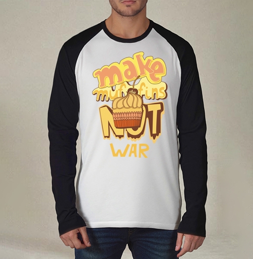 Фотография футболки Футболка с принтом Make Muffins Not War