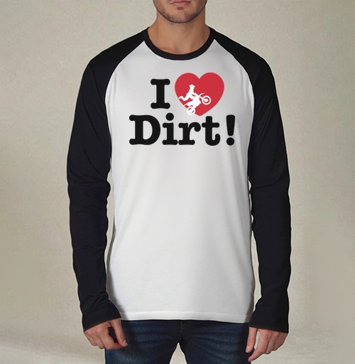 Фотография футболки Футболка I ❤️ Dirt – страсть к мотокроссу и грязи