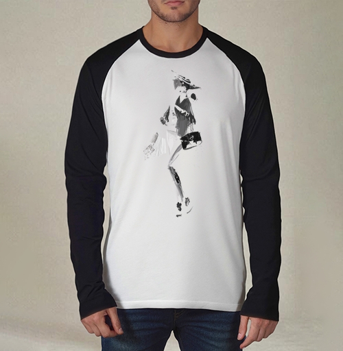 Фотография футболки Элегантное абстрактное дефиле в черно-белом стиле