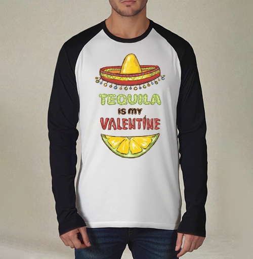 Фотография футболки Открытка «Tequila is my Valentine» с юмором