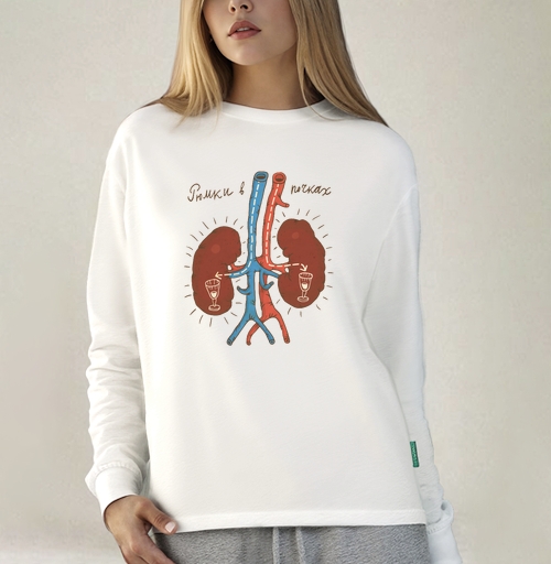 Фотография футболки Рюмки в почках