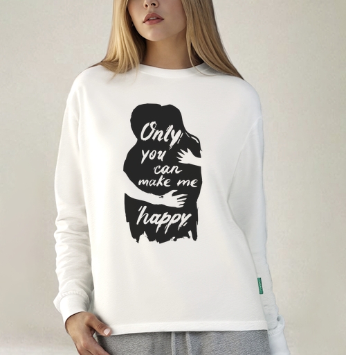 Фотография футболки Only you can make me happy / Только ты можешь сделать меня счастливым