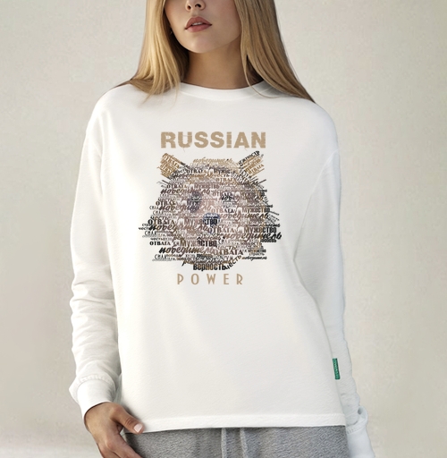 Фотография футболки Стилизованный медведь из слов «Russian Power»