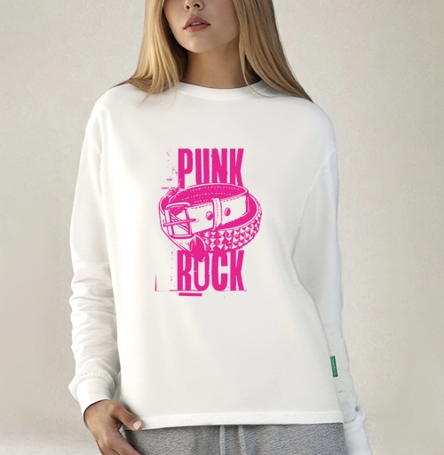 Фотография футболки Яркий кожаный ремень с шипами в духе панк рок – PUNK ROCK