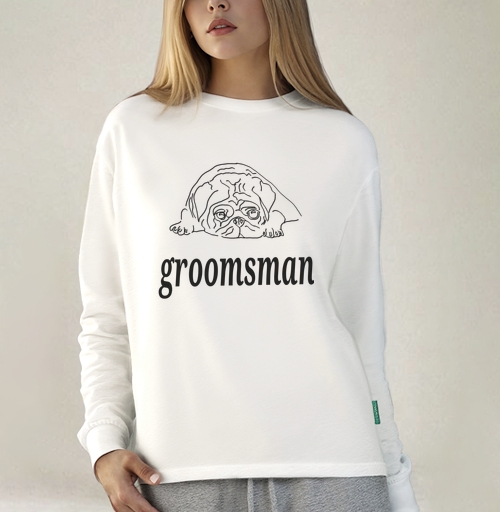Фотография футболки Ироничная собака усталый дружок жениха groomsman