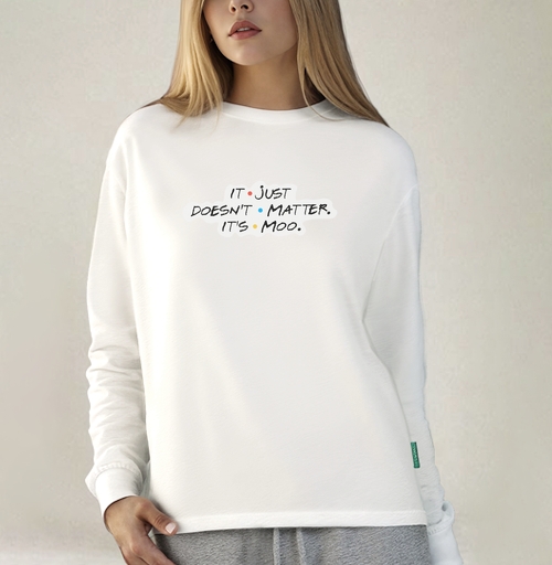 Фотография футболки Беззаботная надпись с цветными точками в стиле handwriting