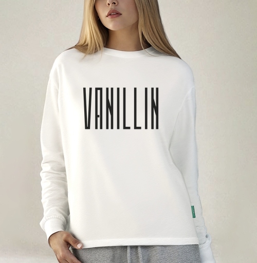 Фотография футболки Геометрический шрифт VANILLIN – Ванилин черный текст декор