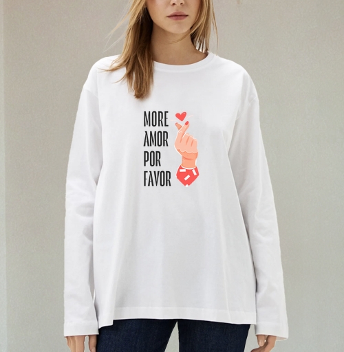 Фотография футболки Hand heart More Amor / Рука с сердцем жест корейское сердечко