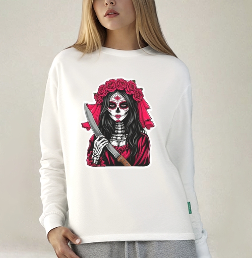 Фотография футболки Мстительная невеста Santa Muerte с ножом
