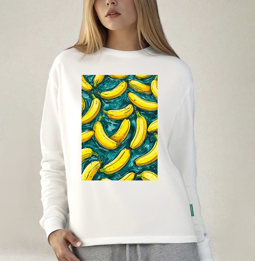 Фотография футболки Refreshing Tropical Bananas in Water / Свежие желтые бананы в воде