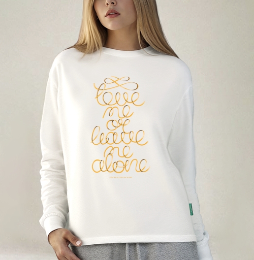 Фотография футболки Gold ribbon lettering / Люби или уходи saying Love me or leave me alone