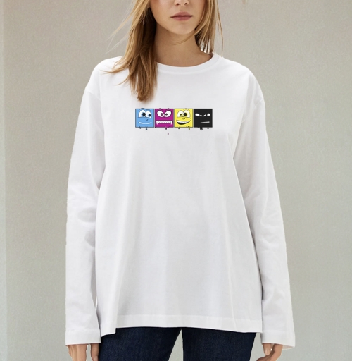 Фотография футболки CMYK faces / Лица CMYK
