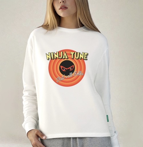 Фотография футболки Ретро-логотип Ninja Tune в стиле Looney Tunes