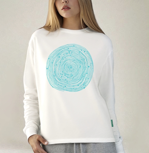 Фотография футболки Бирюзовый абстрактный орнамент