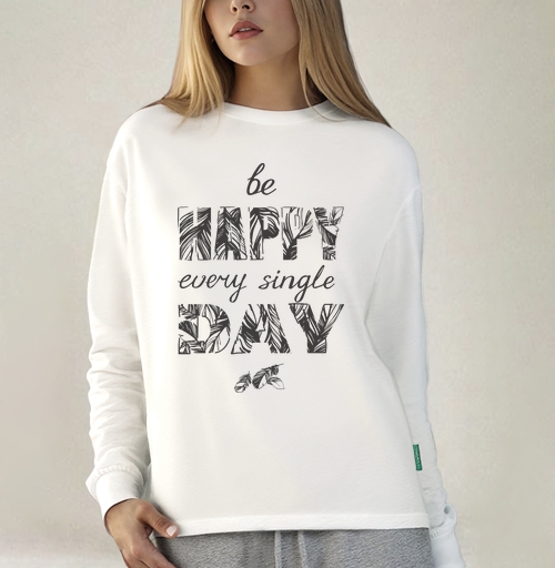 Фотография футболки Be happy every single day / Счастье каждый день