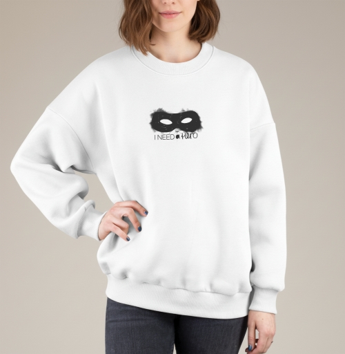Фотография футболки Маска героя с надписью I NEED a hero