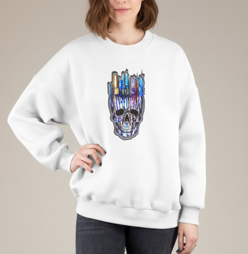 Фотография футболки Череп-город