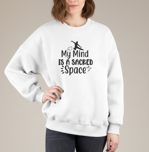 Фотография футболки Мой ум это священное пространство баланс движения