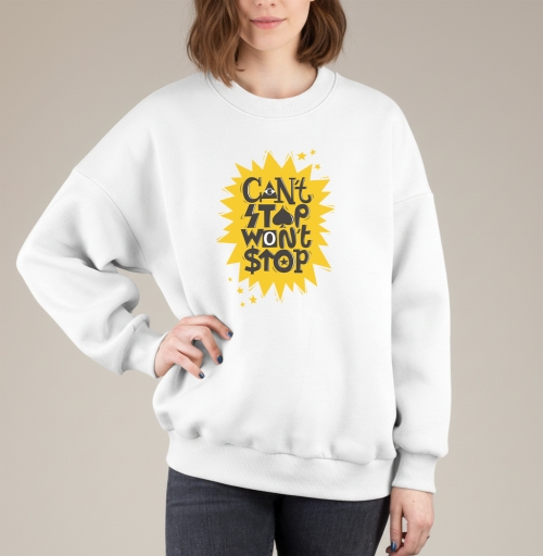 Фотография футболки Надпись Cant stop wont stop Не остановлюсь Мотивация Типографика Успех