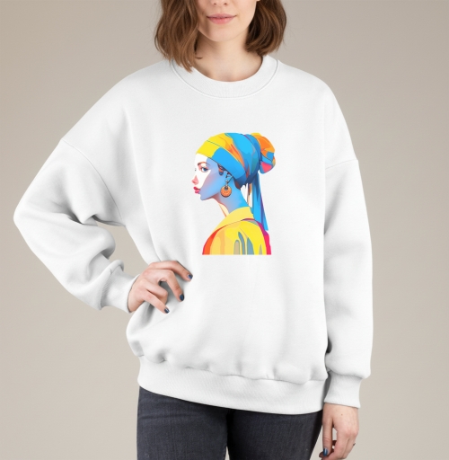 Фотография футболки Девушка с серёжкой и головным убором