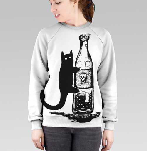 Фотография футболки Кот с бутылкой