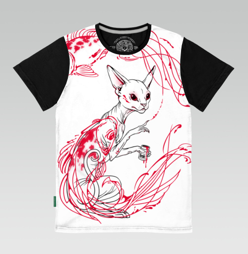 Фотография футболки Кот и рыбки