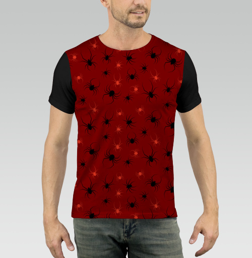 Мужская футболка 3D с рисунком Пауки