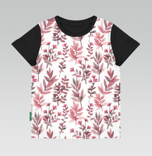 Фотография футболки Акварельные розовые цветы