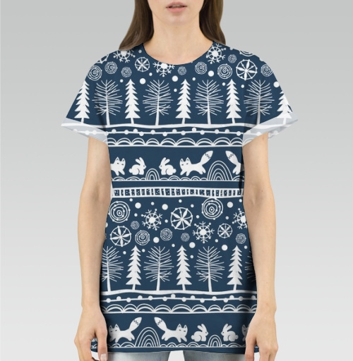 Фотография футболки Зимний лес