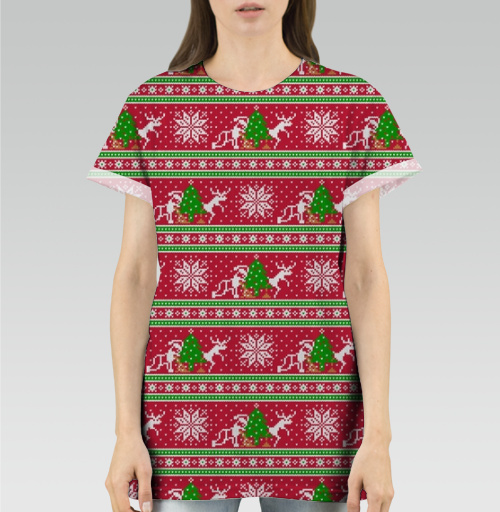 Фотография футболки Плохой Санта и его олень