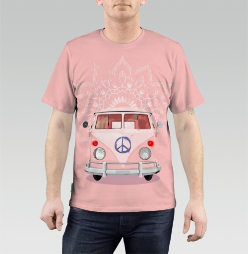 Фотография футболки Розовый Хиппи Автобус