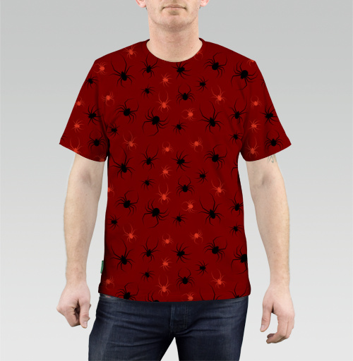 Мужская футболка 3D с рисунком Пауки