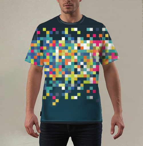 Фотография футболки Пикселизация