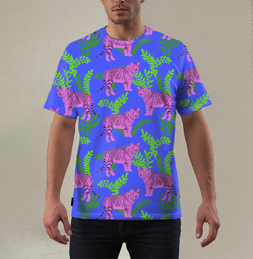 Фотография футболки Розовый тигр