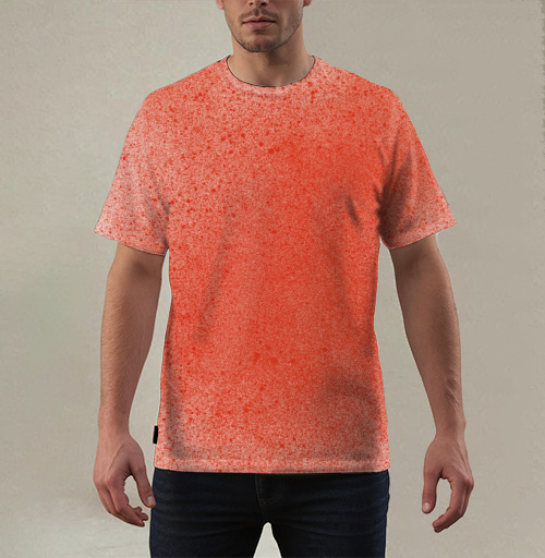 Фотография футболки Оранжевые капли красок