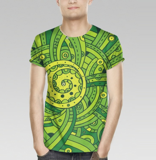 Фотография футболки Осьминоги зеленые