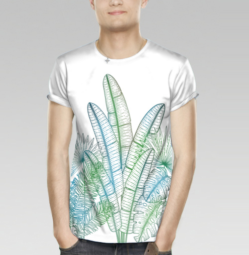 Фотография футболки Тропические пальмы
