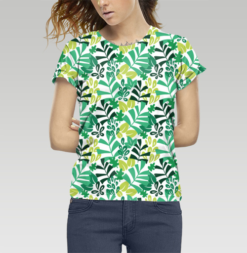 Фотография футболки Тропические листья