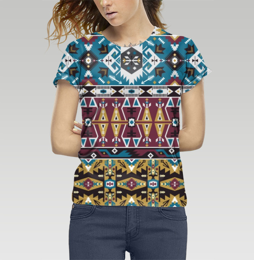 Фотография футболки Винтажный красочный паттерн в этническом стиле